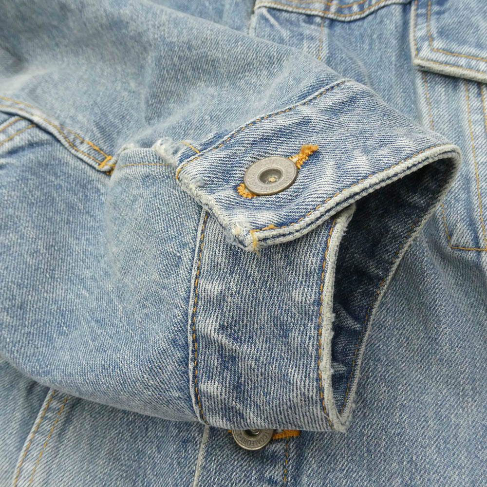 doublet ダブレット 25AW 25AW24BL235 DISTORTED CUTTING DENIM JACKET カッティング Gジャン デニムジャケット ライトブルー系 M【美品】【中古】