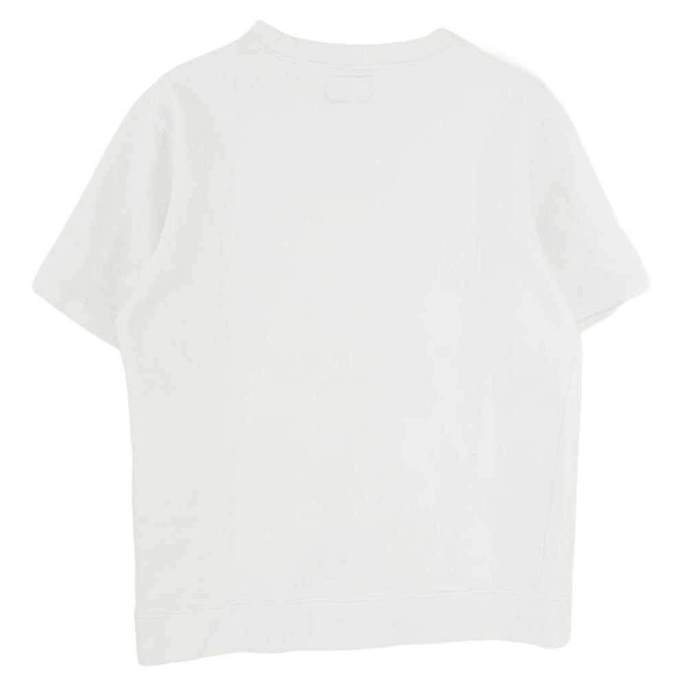 STUSSY ステューシー ショーンフォント チェッカーロゴ 半袖 スウェット Tシャツ ホワイト系 S【中古】