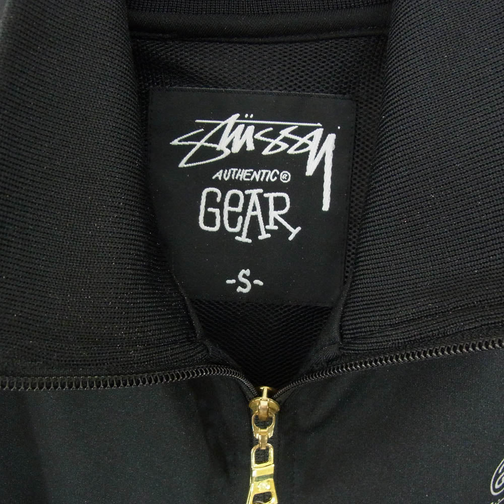 STUSSY ステューシー ナイロン切替 ストック ロゴプリント トラックジャケット ブラック系 S【中古】