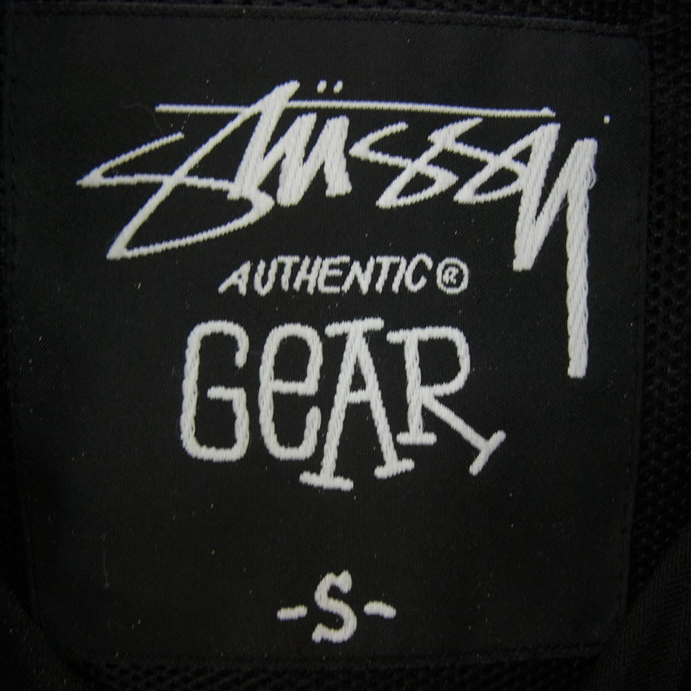STUSSY ステューシー ナイロン切替 ストック ロゴプリント トラックジャケット ブラック系 S【中古】