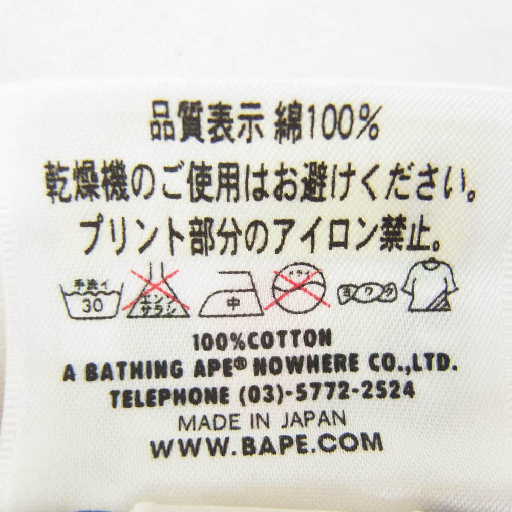 A BATHING APE アベイシングエイプ 14SS FUJI ROCK FESTIVAL 2014 フジロック 2014年 Tシャツ 半袖カットソー ブラック系 S【中古】