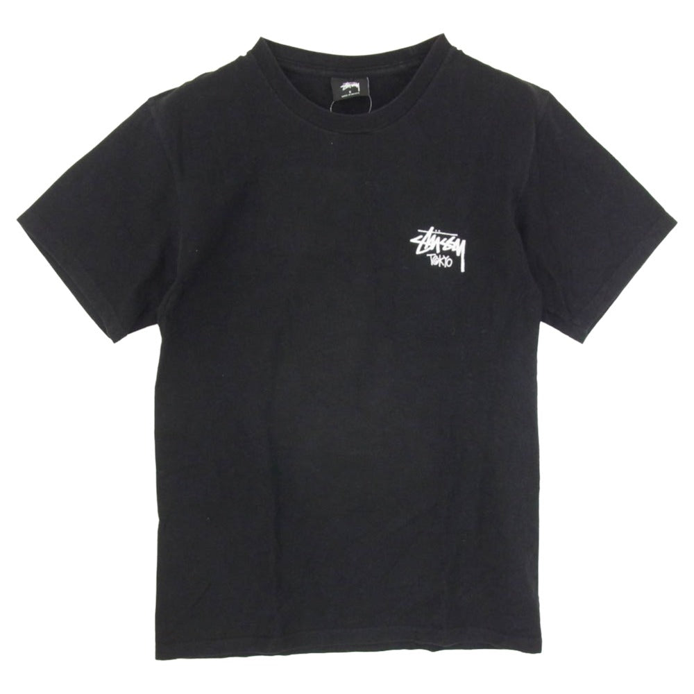 STUSSY ステューシー ショーンフォント TOKYO ストックロゴ バックプリント Tシャツ 半袖カットソー ブラック系 S【中古】