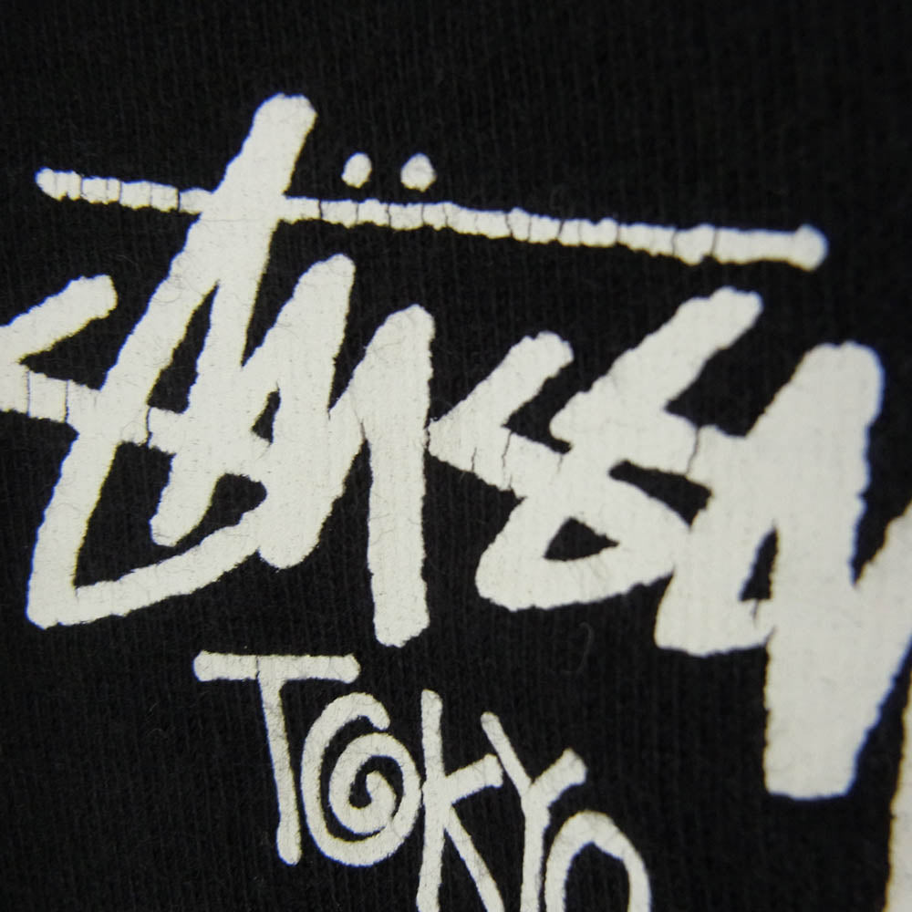 STUSSY ステューシー ショーンフォント TOKYO ストックロゴ バックプリント Tシャツ 半袖カットソー ブラック系 S【中古】