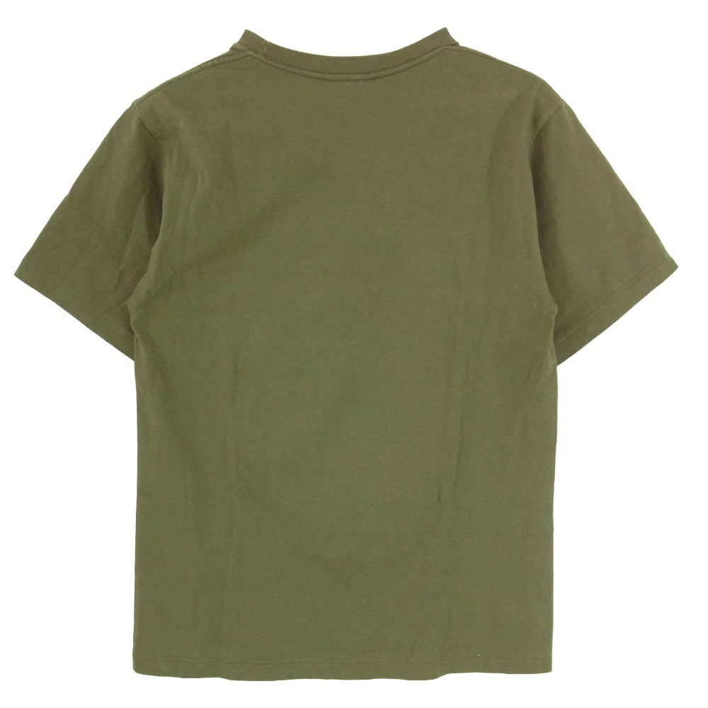 A BATHING APE アベイシングエイプ CAMO BIG FACE 迷彩 カモ柄 大猿 プリント Tシャツ 半袖カットソー カーキ系 S【中古】