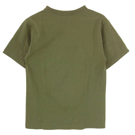 A BATHING APE アベイシングエイプ CAMO BIG FACE 迷彩 カモ柄 大猿 プリント Tシャツ 半袖カットソー カーキ系 S【中古】