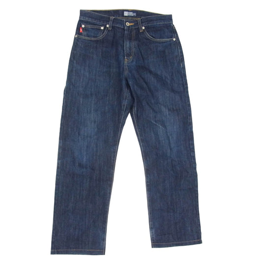 STUSSY ステューシー 016731 VPST14M ROUGH RUGGED バックポケット サークル プリント ストレートデニムパンツ インディゴブルー系 30【中古】