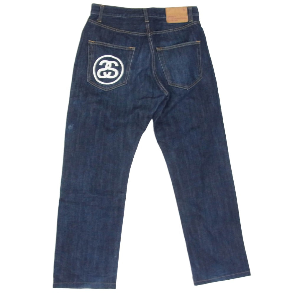 STUSSY ステューシー 016731 VPST14M ROUGH RUGGED バックポケット サークル プリント ストレートデニムパンツ インディゴブルー系 30【中古】