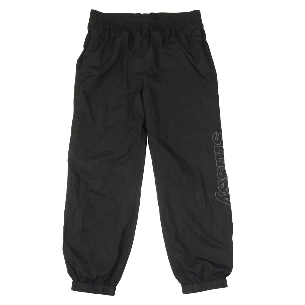 STUSSY ステューシー 216059 サイドロゴプリント ナイロン イージーパンツ ブラック系【中古】