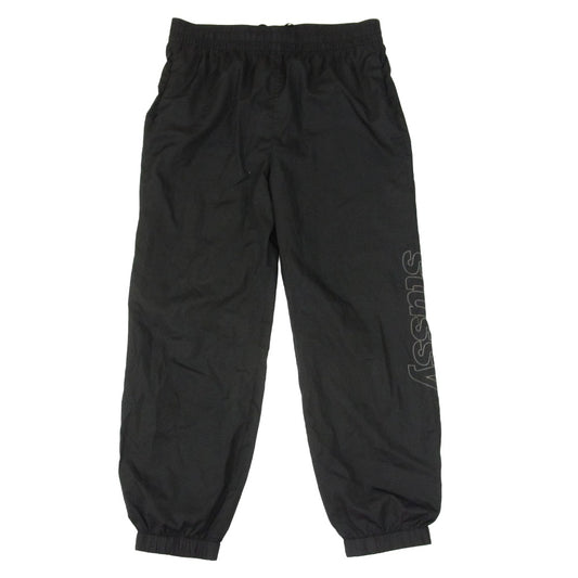 STUSSY ステューシー 216059 サイドロゴプリント ナイロン イージーパンツ ブラック系【中古】