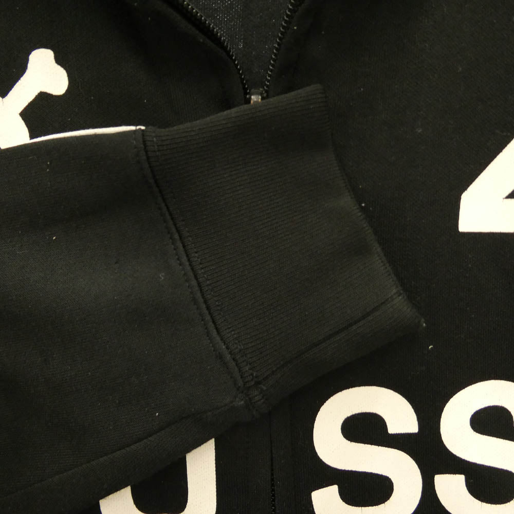 STUSSY ステューシー ナンバリングロゴ スカルプリント サイドライン トラックジャケット ブラック系 M【中古】