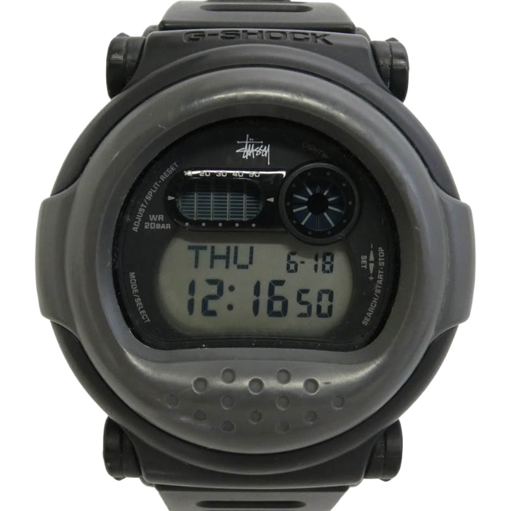 STUSSY ステューシー CASIO G-SHOCK カシオ ジーショック G-001ST × CASIO G-SHOCK カシオ ジーショック JASON ジェイソン デジタル 腕時計 ブラック系 グレー系【中古】