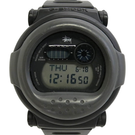 STUSSY ステューシー CASIO G-SHOCK カシオ ジーショック G-001ST × CASIO G-SHOCK カシオ ジーショック JASON ジェイソン デジタル 腕時計 ブラック系 グレー系【中古】