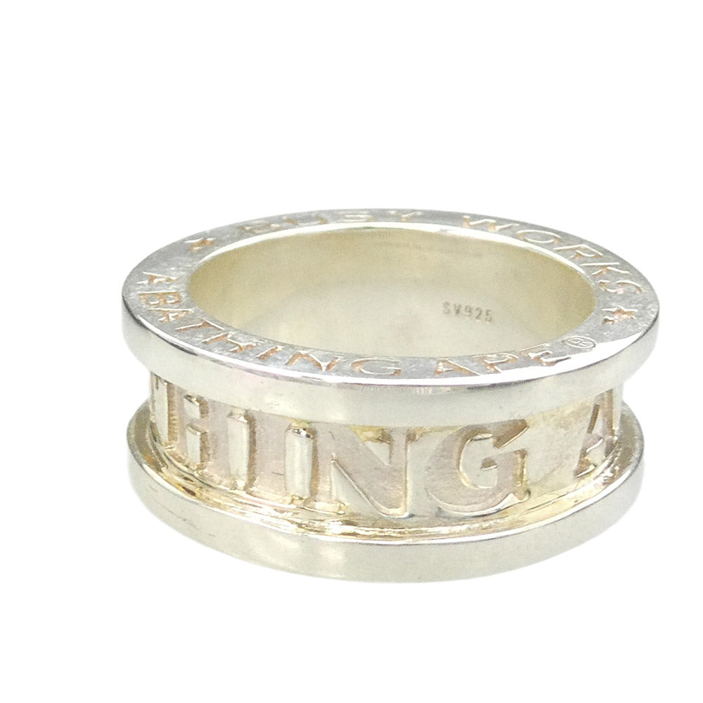 A BATHING APE アベイシングエイプ 24SS 1K30182002 BAPE LOGO RING ロゴデザイン SILVER 925 リング シルバー系 21.5号【中古】