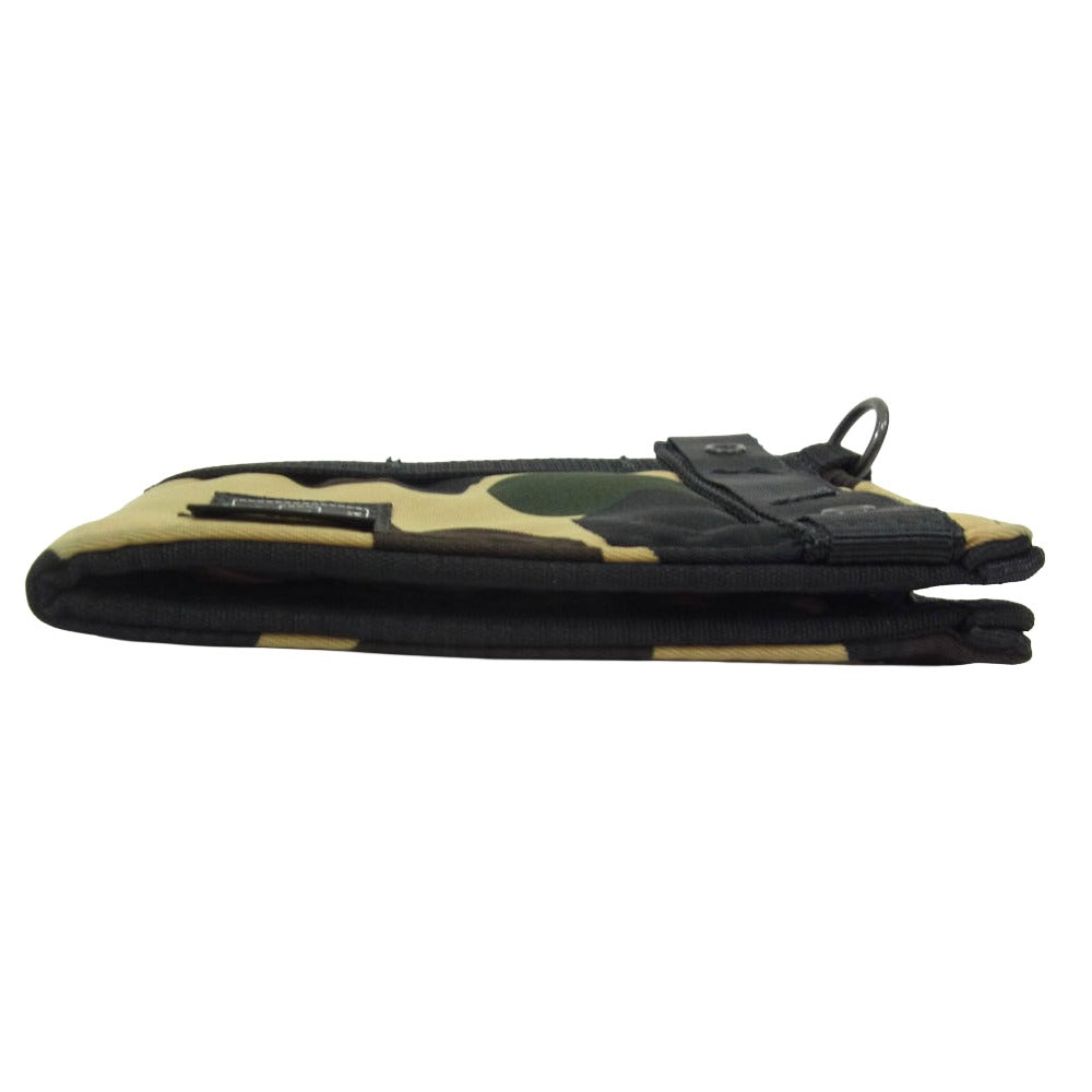 A BATHING APE アベイシングエイプ PORTER ポーター × PORTER ポーター 1ST CAMO WALLET カモ柄 迷彩 2つ折り財布 ウォレット カーキ系【中古】