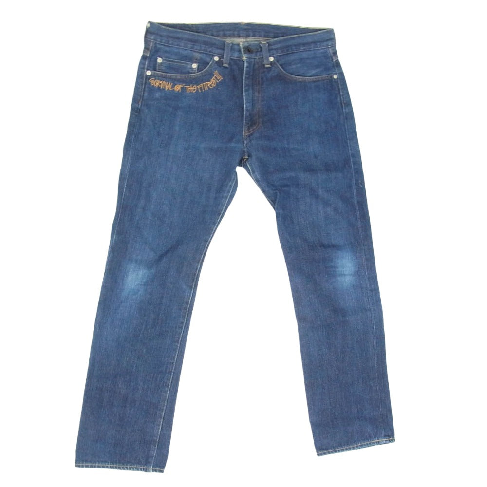 A BATHING APE アベイシングエイプ TYPE-05 MIX CAMO PATCHWORK DAMAGED DENIM PANTS ミックス カモ 迷彩 パッチワーク ダメージ加工 デニム パンツ インディゴブルー系 M【中古】 A BATHING APE アベイシングエイプ TYPE-05 MIX CAMO PATCHWORK