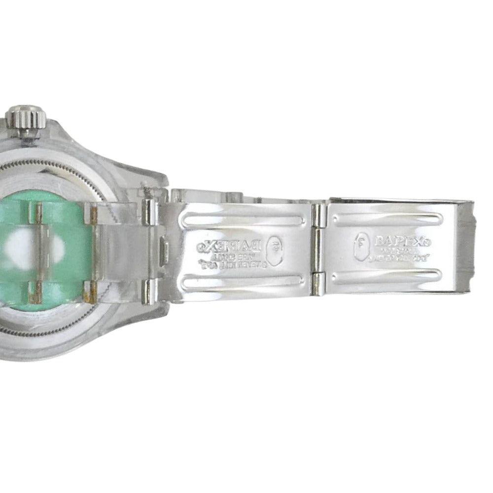 A BATHING APE アベイシングエイプ BAPEX CLEAR WATCH ベイペックス クリアウォッチ クオーツ 腕時計 クリア系【中古】