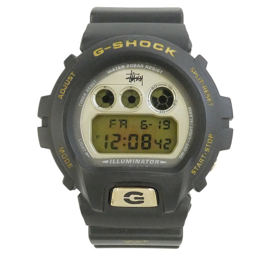 STUSSY ステューシー CASIO G-SHOCK カシオ ジーショック DW-6900 × CASIO G-SHOCK カシオ ジーショック 25周年記念モデル デジタル 腕時計 ダークグレー系【中古】