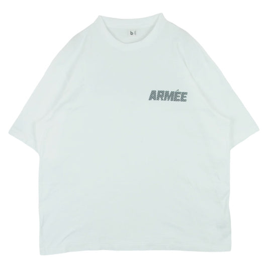 blurhms ROOTSTOCK ブラームスルーツストック 23SS bROOTS23S34 ARMEE Print Tee BIG プリント 半袖 Tシャツ カットソー ホワイト系 3【中古】