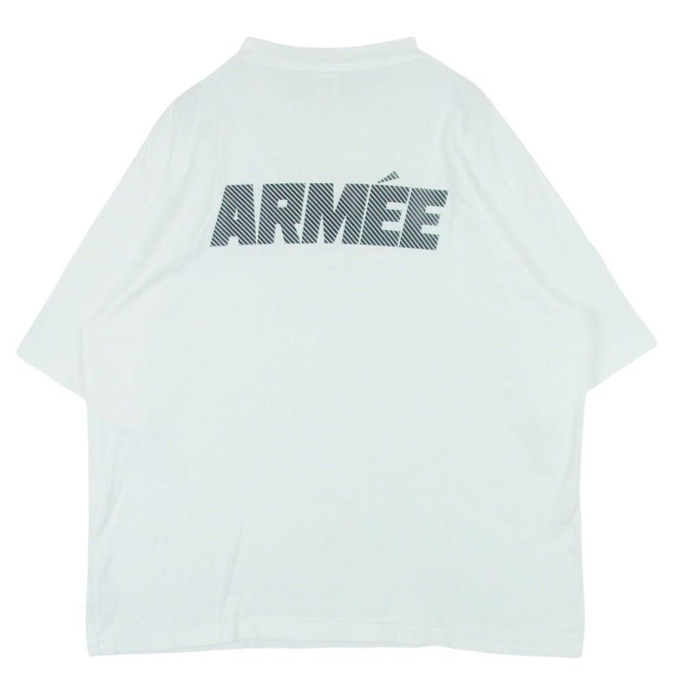 blurhms ROOTSTOCK ブラームスルーツストック 23SS bROOTS23S34 ARMEE Print Tee BIG プリント 半袖 Tシャツ カットソー ホワイト系 3【中古】