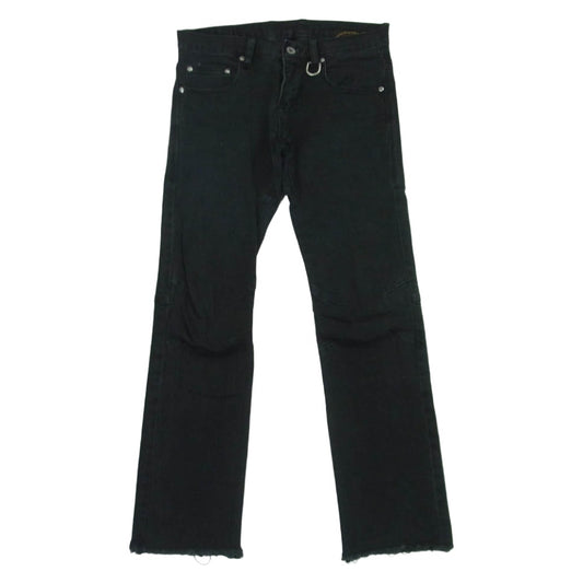SKULL FLIGHT スカルフライト カットオフ ブラック デニム パンツ コットン 日本製 ブラック系 30【中古】