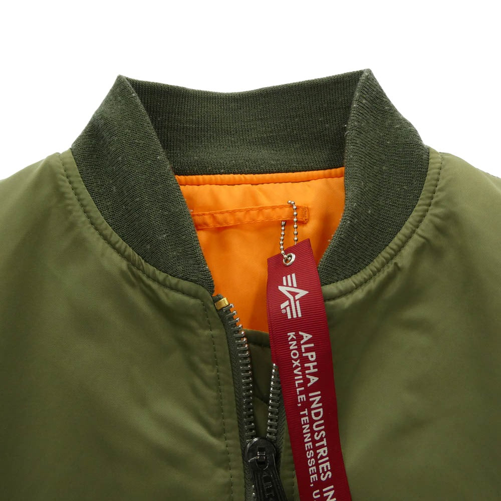 ALPHA アルファ フライト MA1 ジャケット ブルゾン カーキ系 S【中古】