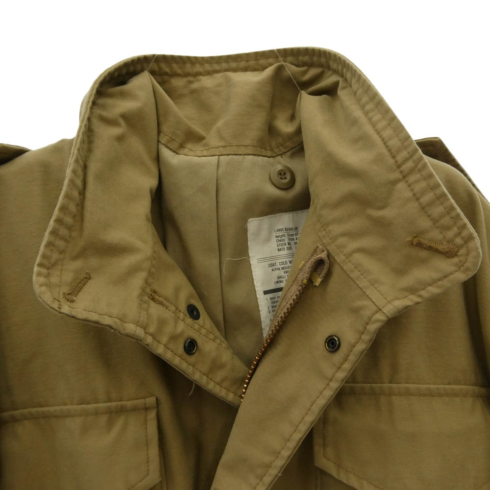 ALPHA アルファ COLD WEATHER COAT m65 ミリタリー ジャケット ベージュ系 L【中古】