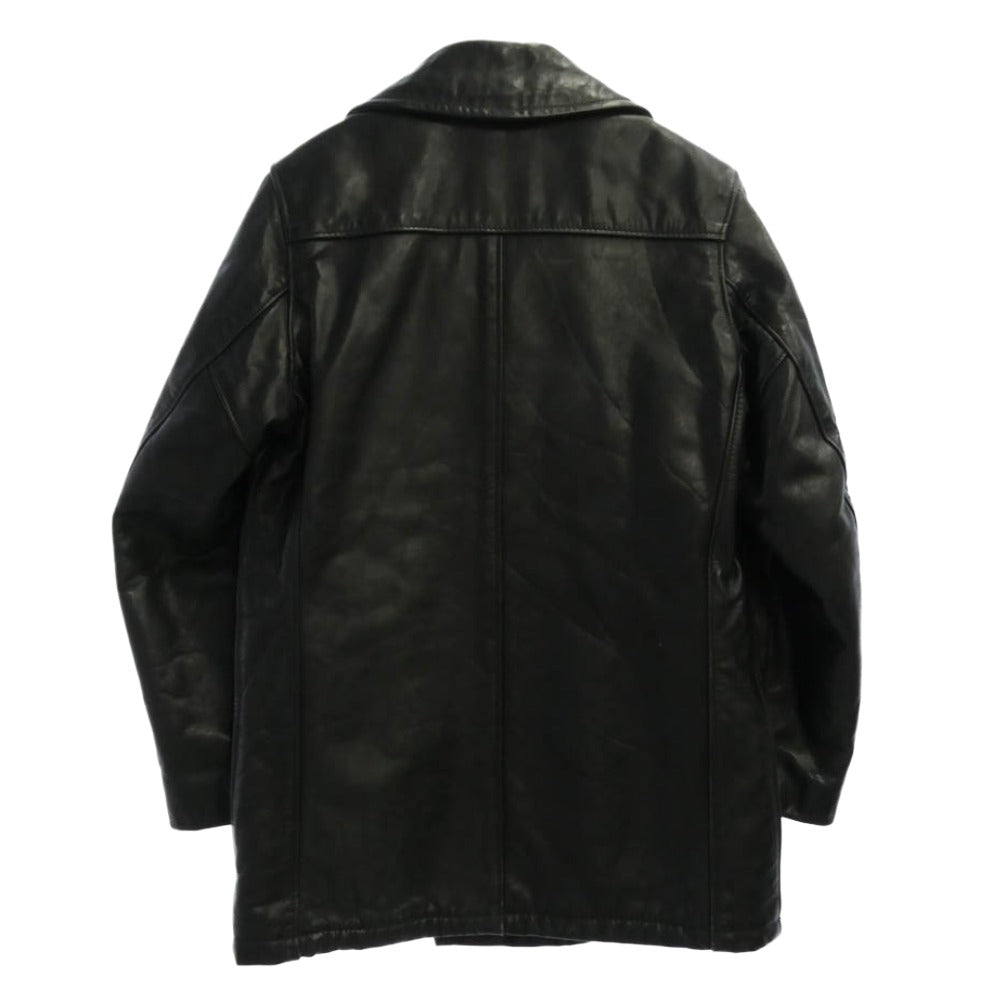 schott ショット USA製 U,S,74ON PEA JACKET レザー ジャケット ブラック系 34【中古】