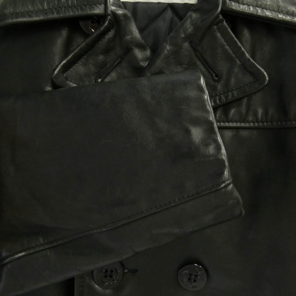 schott ショット USA製 U,S,74ON PEA JACKET レザー ジャケット ブラック系 34【中古】