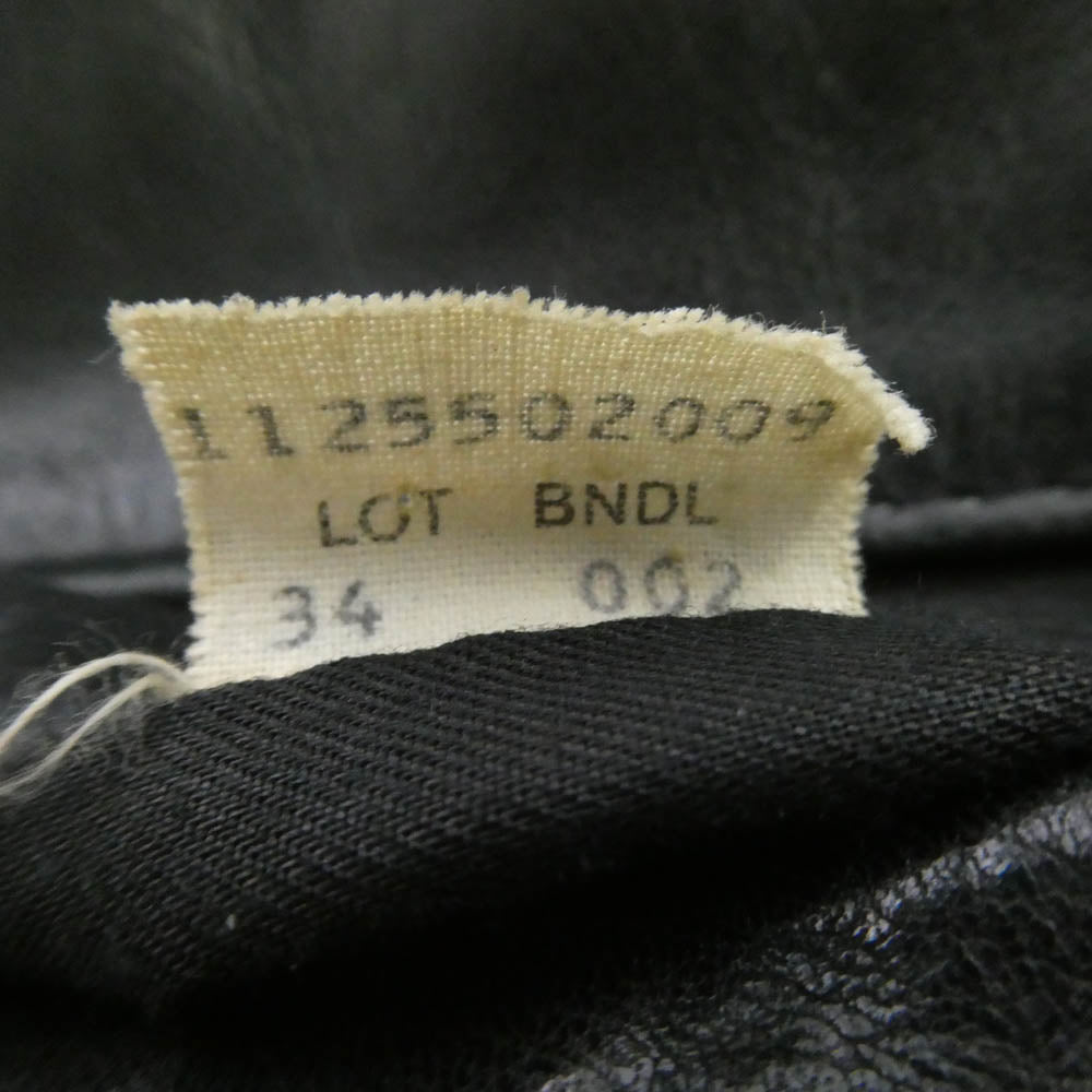 schott ショット USA製 U,S,74ON PEA JACKET レザー ジャケット ブラック系 34【中古】
