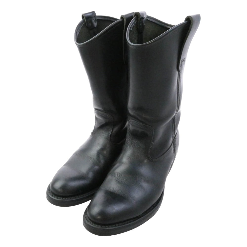 RED WING レッドウィング 8155 USA製 BLACK CHROME PECOS ペコス ブーツ ブラック系 us7【中古】