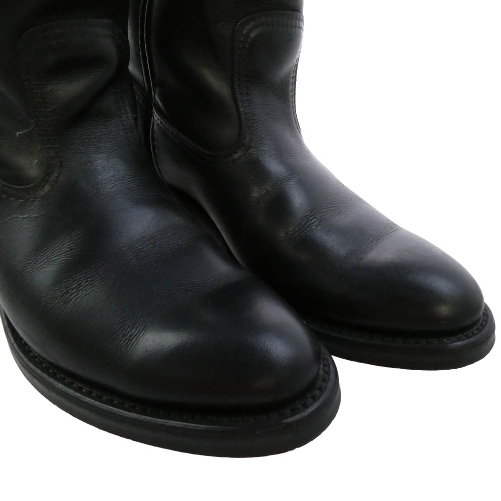 RED WING レッドウィング 8155 USA製 BLACK CHROME PECOS ペコス ブーツ ブラック系 us7【中古】