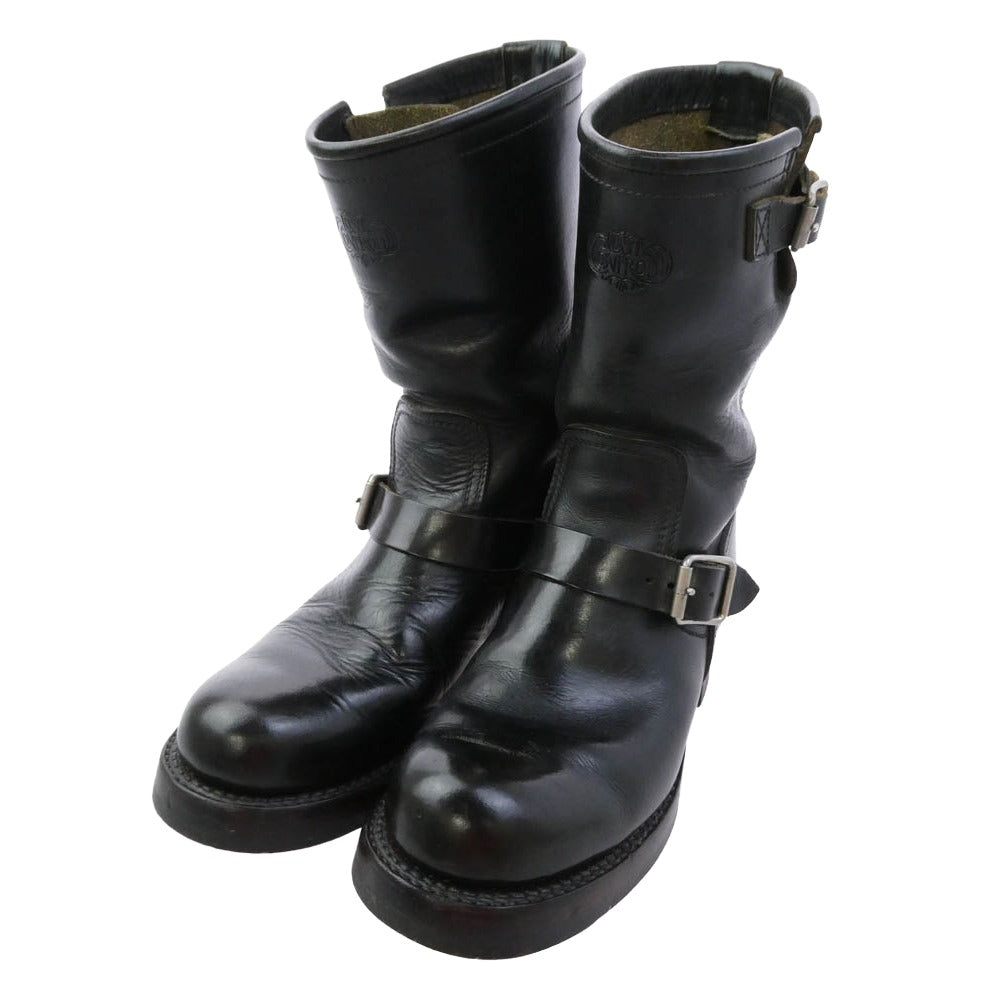 LOST CONTROL ロストコントロール ENGINEER BOOTS 茶芯 エンジニア ブーツ ブラック系 7.5【中古】