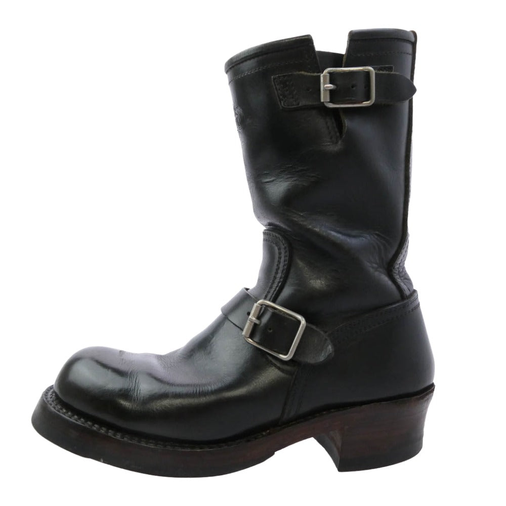 LOST CONTROL ロストコントロール ENGINEER BOOTS 茶芯 エンジニア ブーツ ブラック系 7.5【中古】