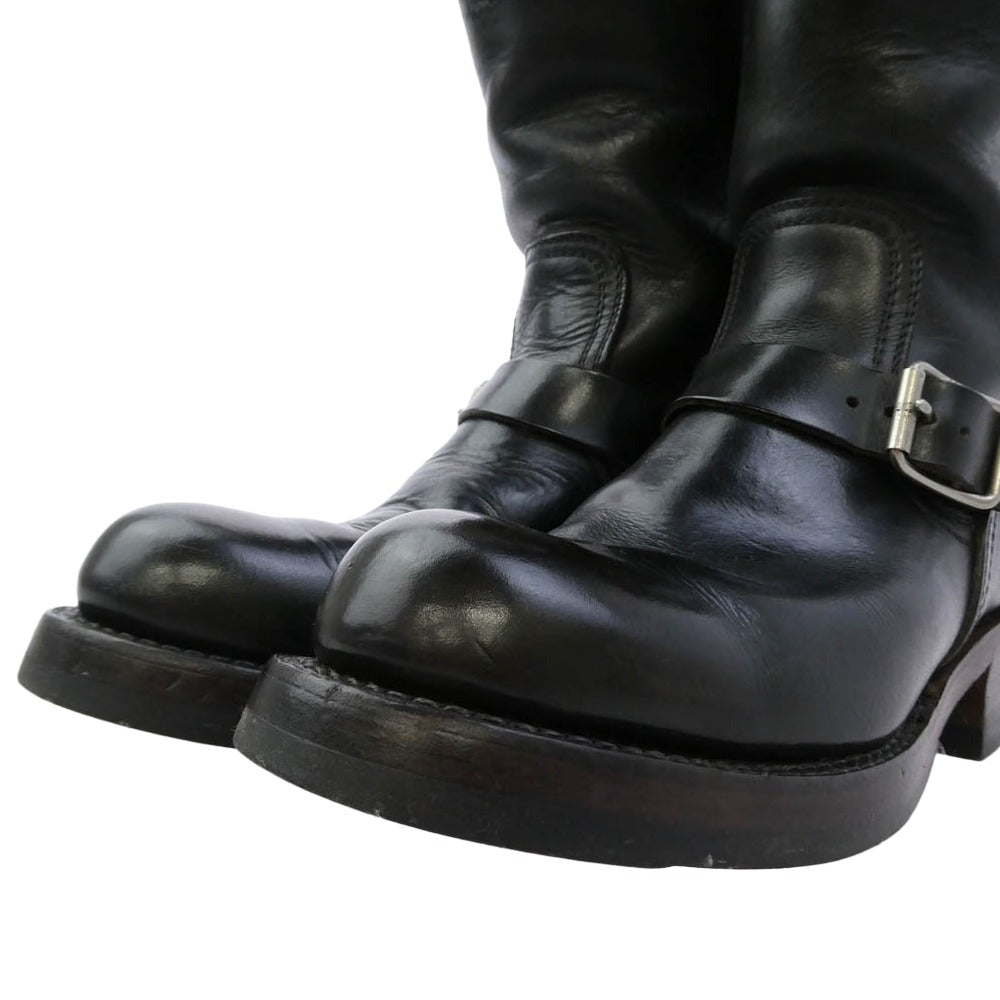 LOST CONTROL ロストコントロール ENGINEER BOOTS 茶芯 エンジニア ブーツ ブラック系 7.5【中古】