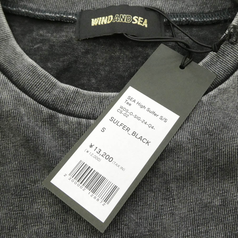 WIND AND SEA ウィンダンシー 24SS WDS-O-SIG-24-Q4-CS-02 SEA High Sulfer S/S Tee ロゴ ハイサルファー Tシャツ 半袖 カットソー ブラック系 S【中古】