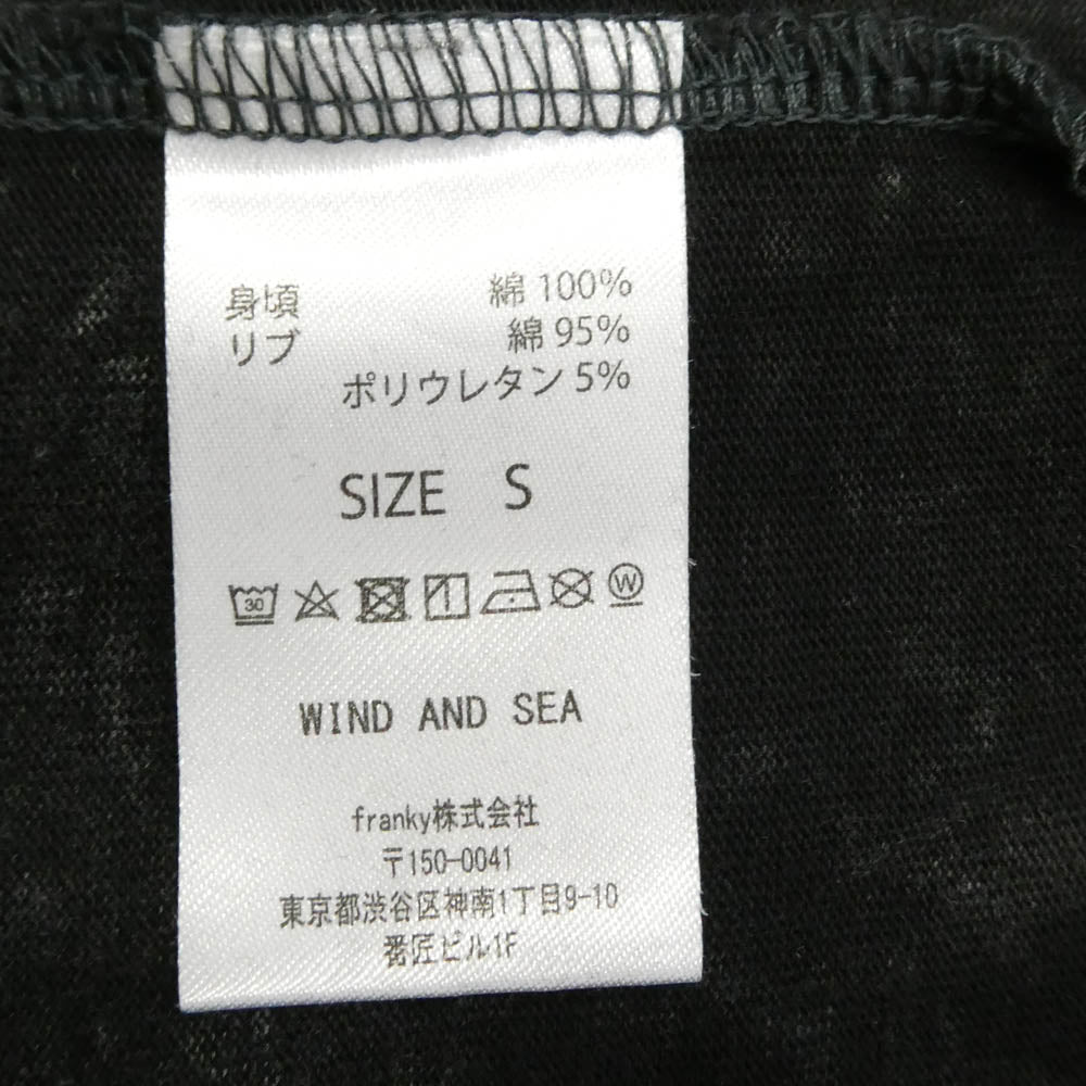 WIND AND SEA ウィンダンシー 24SS WDS-O-SIG-24-Q4-CS-02 SEA High Sulfer S/S Tee ロゴ ハイサルファー Tシャツ 半袖 カットソー ブラック系 S【中古】