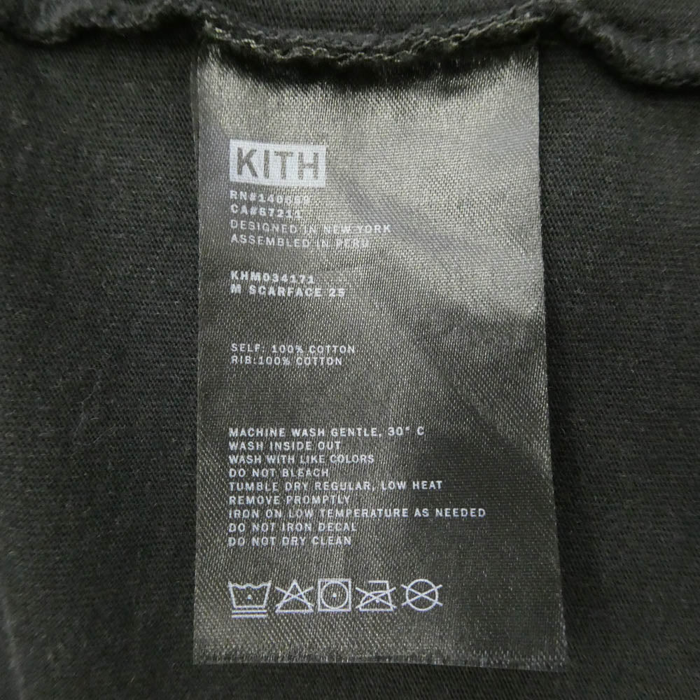 KITH キス 25AW KHM034171 × Scarface スカーフェイス Film Poster Tee ヴィンテージ加工 フィルム ポスター プリント Tシャツ 半袖カットソー ブラック系 M【中古】