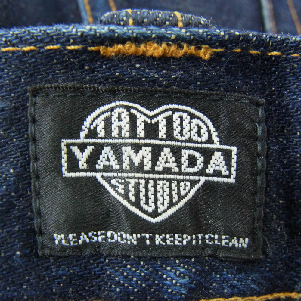 タトゥースタジオヤマダ ワイド ストレート ジーンズ デニムパンツ インディゴブルー系 サイズ表記無【中古】