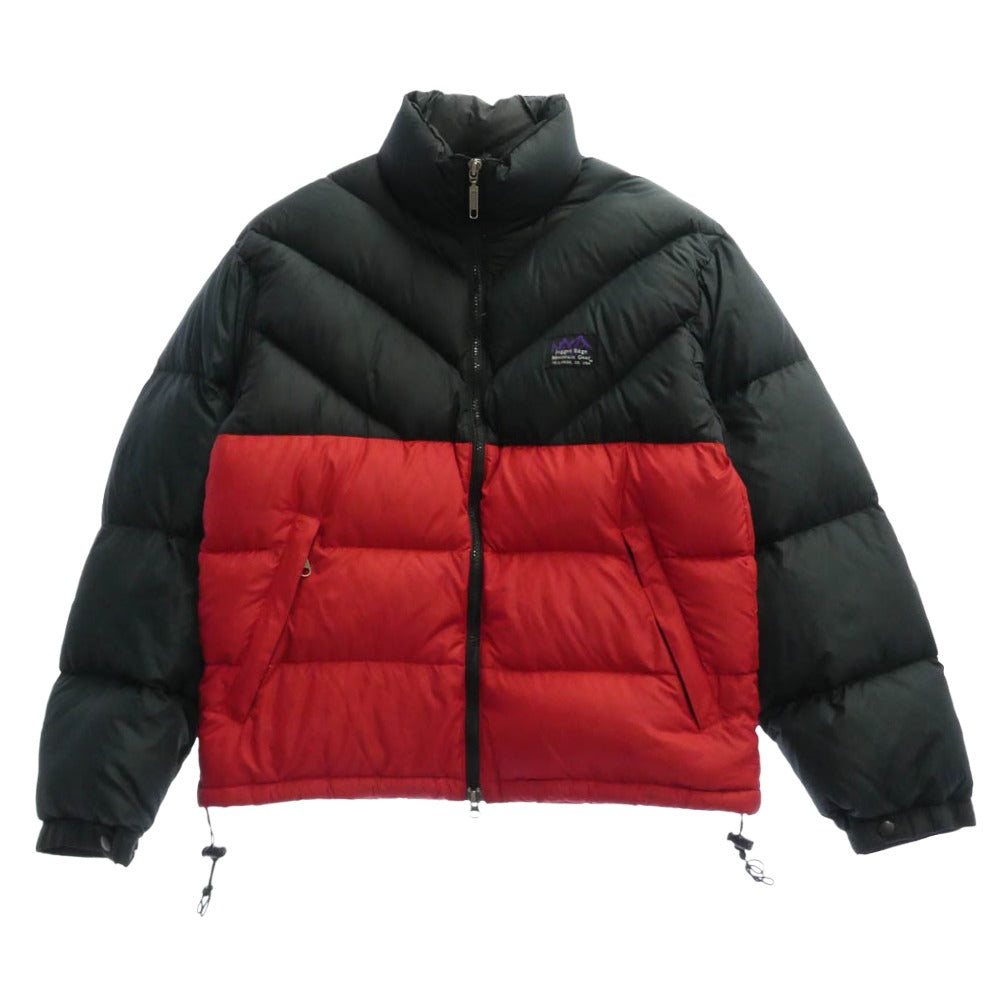 ジャギッドエッジ 90s DOWN JACKET ダウン ジャケット ブラック系 レッド系 S【中古】