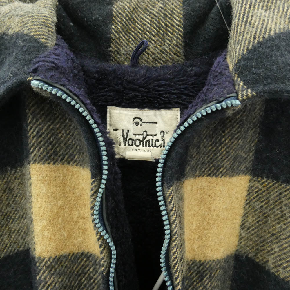 WOOLRICH ウールリッチ 70s USA製 白タグ ボアライナー付き ブロックチェック ジャケット マルチカラー系 サイズ表記無し【中古】