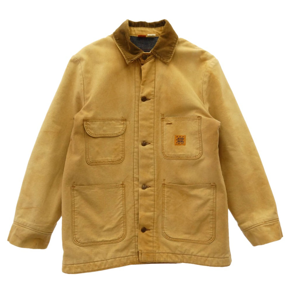 ヴィンテージ 80s USA製 BIG BEN by Wrangler USA製 ブランケット ライナー ダック カバーオール ワーク ジャケット ベージュ系 38【中古】