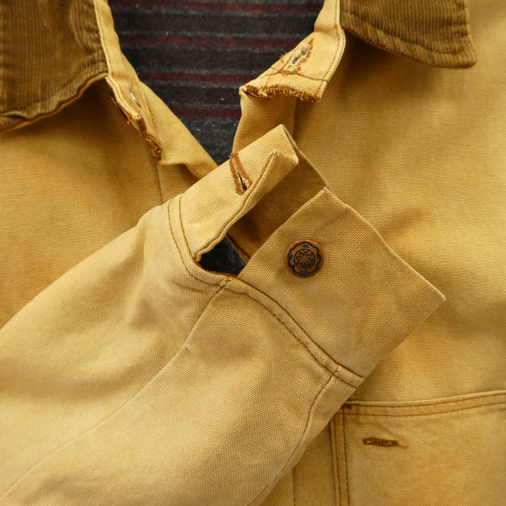 ヴィンテージ 80s USA製 BIG BEN by Wrangler USA製 ブランケット ライナー ダック カバーオール ワーク ジャケット ベージュ系 38【中古】