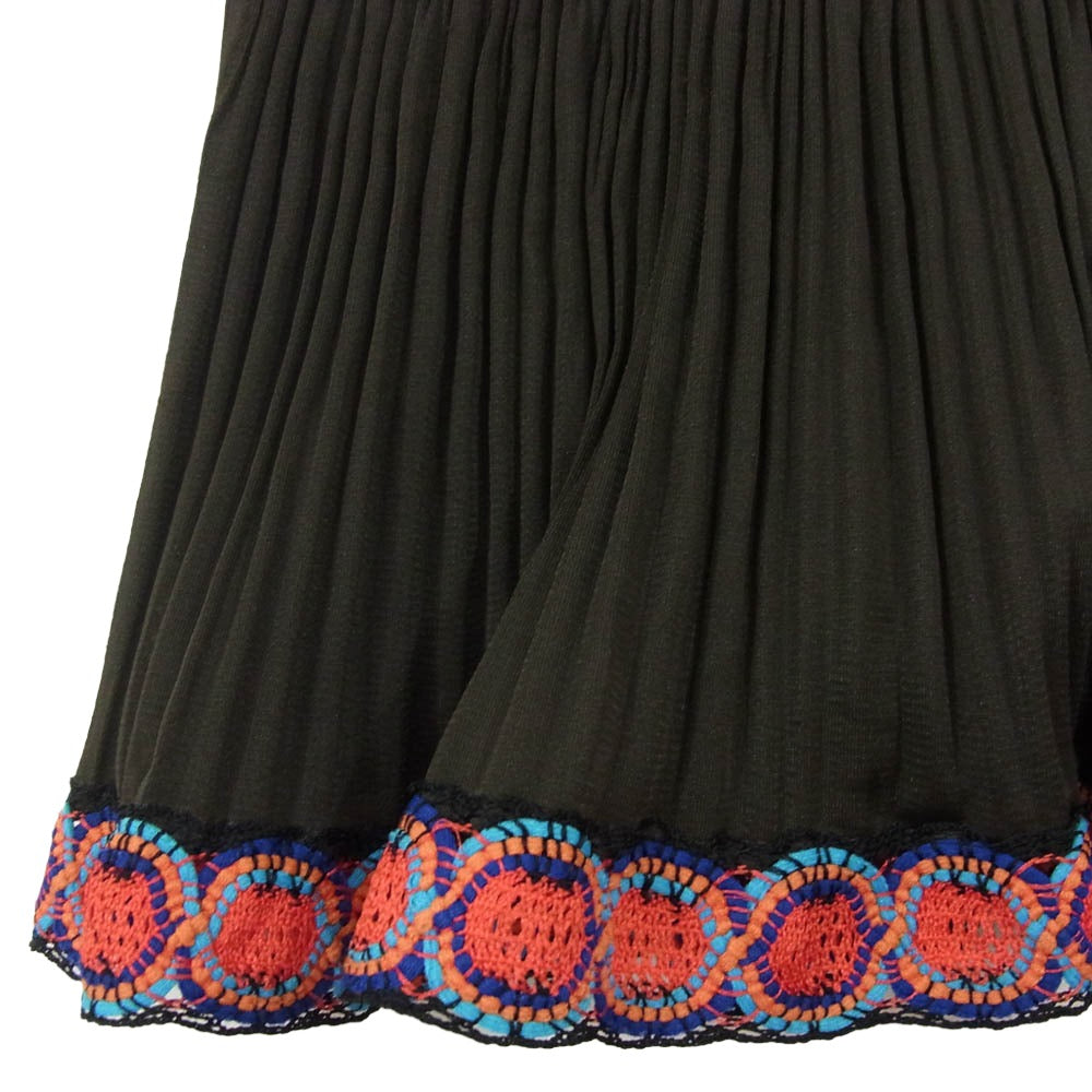 PLEATS PLEASE プリーツプリーズ イッセイミヤケ PP73-JK574 プリーツ加工 フレア 裾レース ノースリーブ ワンピース ダークブラウン系 4【中古】