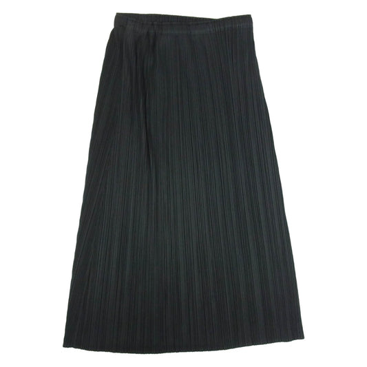 PLEATS PLEASE プリーツプリーズ イッセイミヤケ PP51-JG754 プリーツ加工 星屑 天の川 ミモレ丈 スカート ブラック系 1【中古】