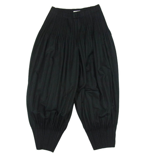 PLEATS PLEASE プリーツプリーズ イッセイミヤケ PP55-JF402 プリーツ加工 FLUFFY BASICS フラッフィー パンツ ブラック系 1【中古】