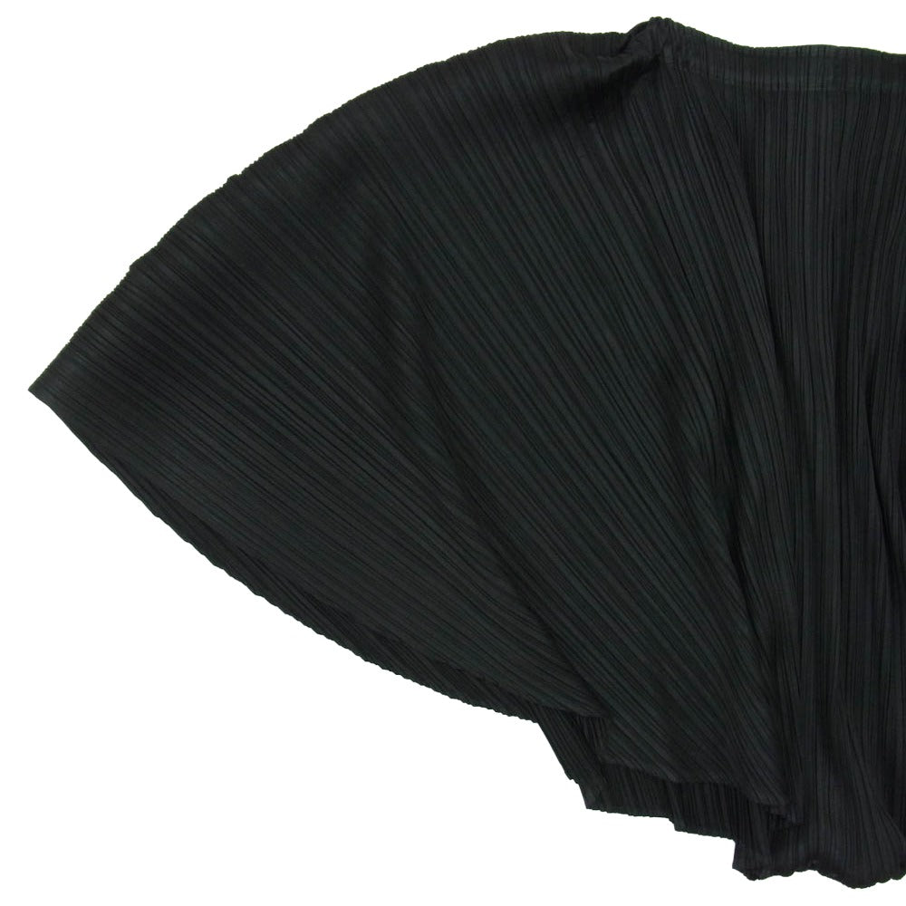 PLEATS PLEASE プリーツプリーズ イッセイミヤケ PP23-JF511 プリーツ加工 総柄 ボリューム ハーフ パンツ キュロット ブラック系 1【中古】