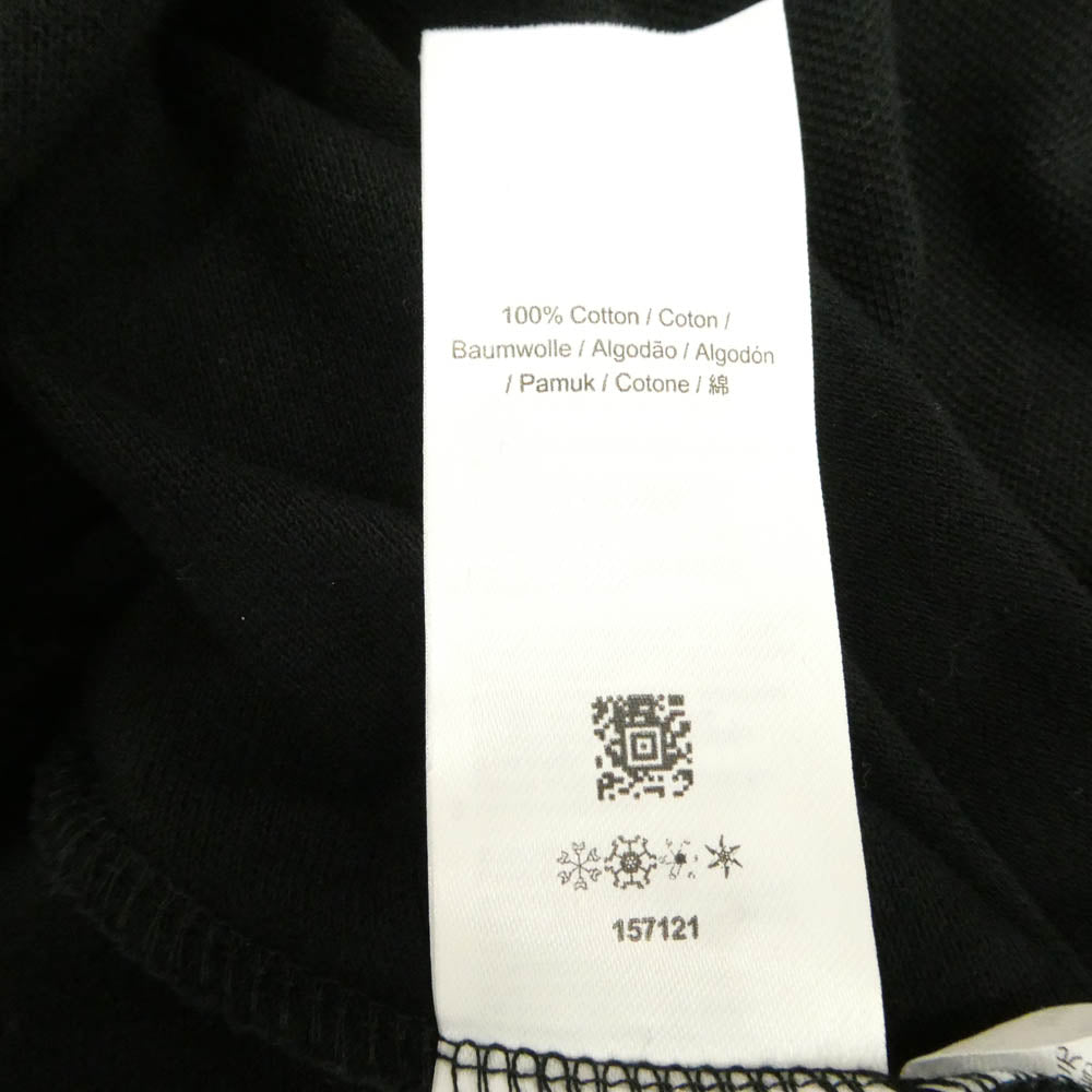 FRED PERRY フレッドペリー ロゴ刺繍 鹿の子 半袖 ポロシャツ ブラック系 36【中古】