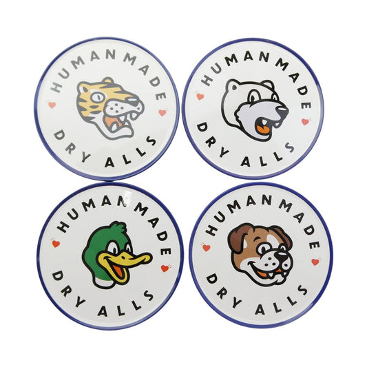 HUMAN MADE ヒューマンメイド ANIMAL COASTER SET コースター セット ホワイト系 ブルー系【美品】【中古】