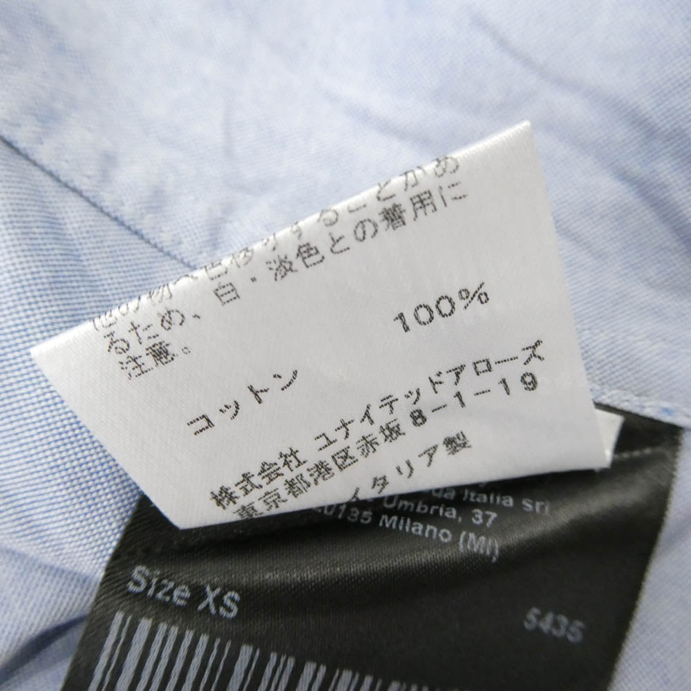 CALVIN KLEIN カルバンクライン 205W39NYC イタリア製 バック刺繍 長袖シャツ サックスブルー ライトブルー系 XS【中古】