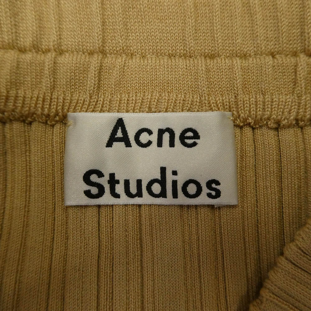 ACNE STUDIOS アクネストゥディオズ FN-WN-SKIR000182 ニット プリーツ タイト スカート ベージュ系 S【中古】